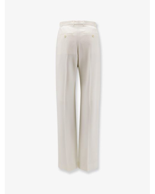 McQueen White Wool Trousers