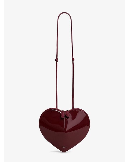 Alaïa Purple Le Coeur Patent Leather Crossbody Bag