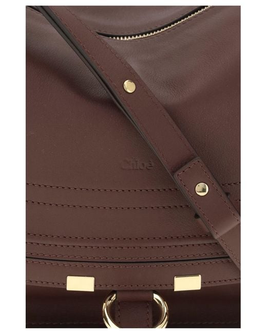 Chloé Brown Chloã Marcie Small Shoulder Bag