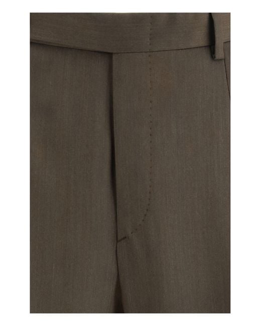 Brioni Gray Trousers Capri for men