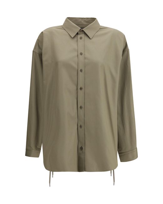 Balenciaga Green Lace-Up Shirt