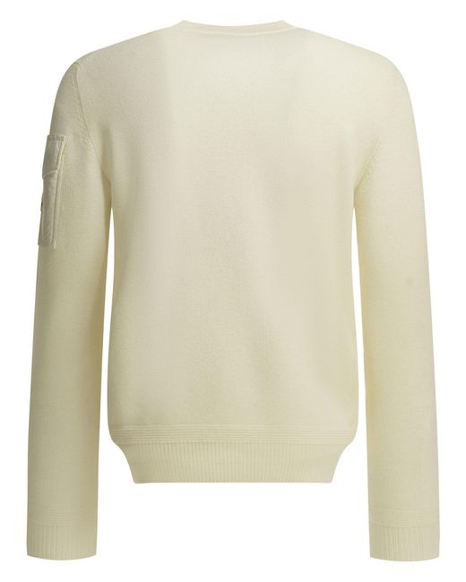 Moncler Natural Crew-Neck Sweater for men
