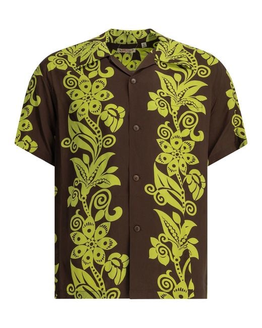 Sun Surf Green "Pictograph Flower" Casual Shirt for men