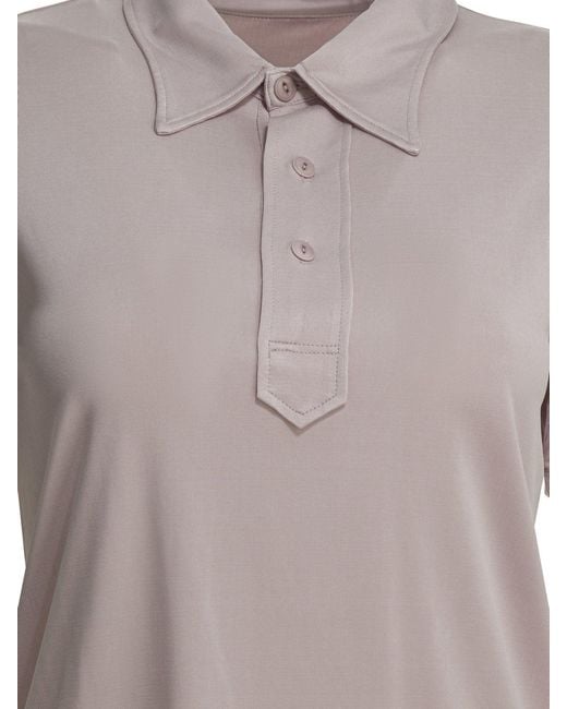 Maison Margiela Gray Polo Shirt With Buttons