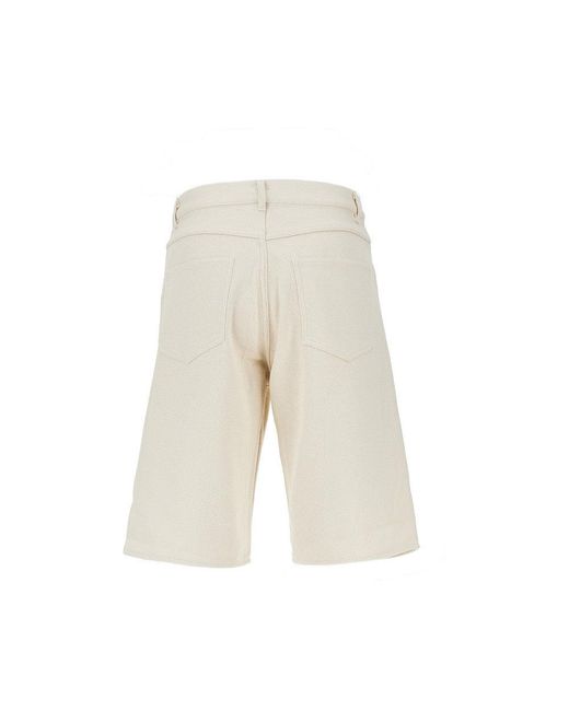 Auralee Natural Silk Denim Shorts for men