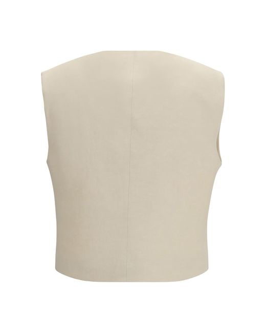 P.A.R.O.S.H. White P.A.R.O..H. Wool Gilet