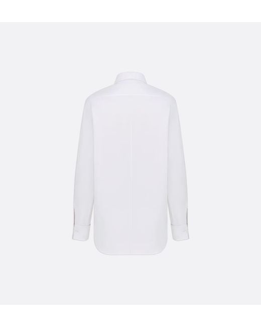 Dior White Cotton Poplin Blouse
