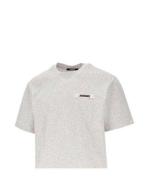 Jacquemus Gray 'Gros Grain' T-Shirt for men