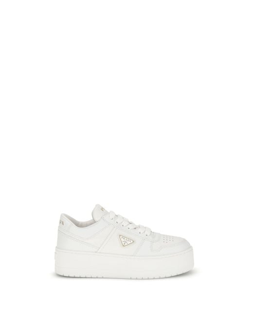 Prada White Lace Up