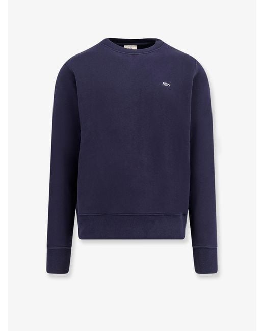 Autry Blue Cotton Sweatshirt for men