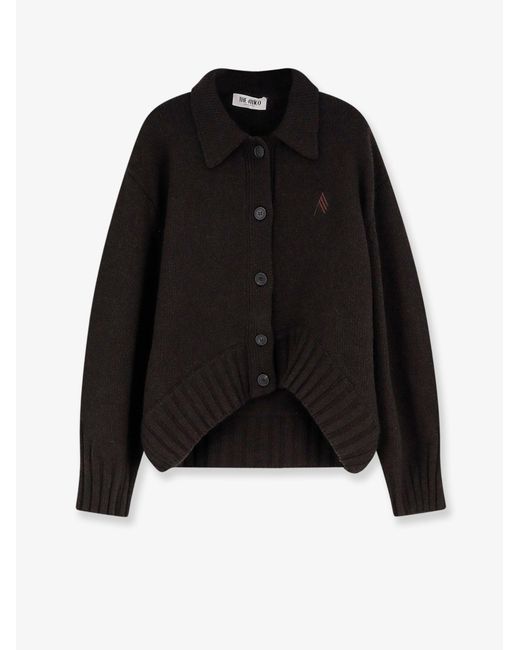The Attico Black Virgin Wool And Cashmere Blend Cardigan