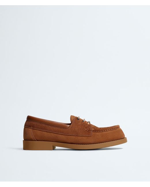 Bottega Veneta Brown Pier Boat Shoes for men