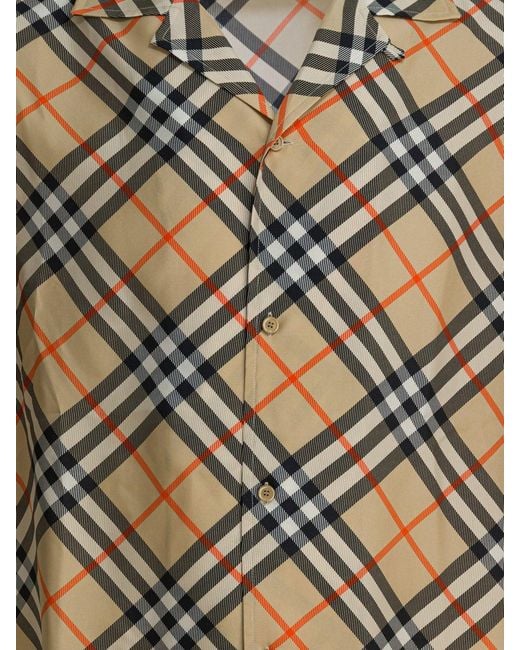 Burberry Multicolor Check Oversized Silk Shirt for men