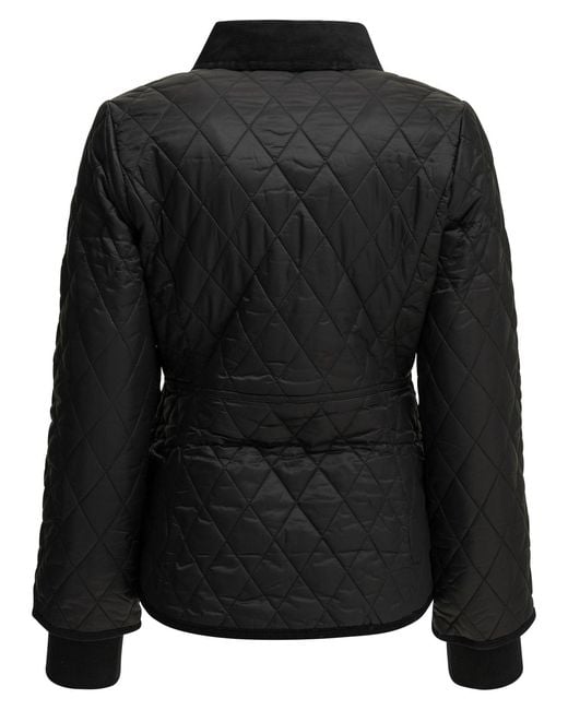 Barbour Black "Beadnell" Quilted Jacket