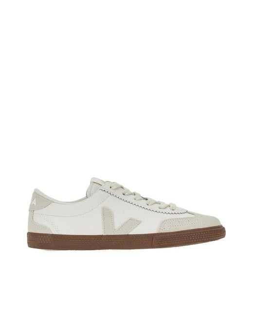 Veja White Leather 'Volley' Sneakers