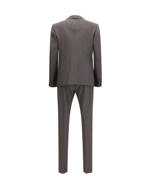 DSquared² Gray Single-Breasted Wool-Blend Suit for men