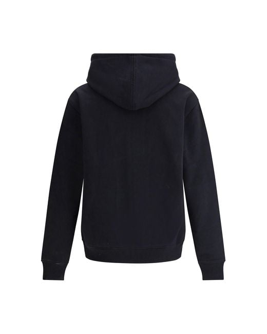 AMI Blue Logoed Hoodie for men