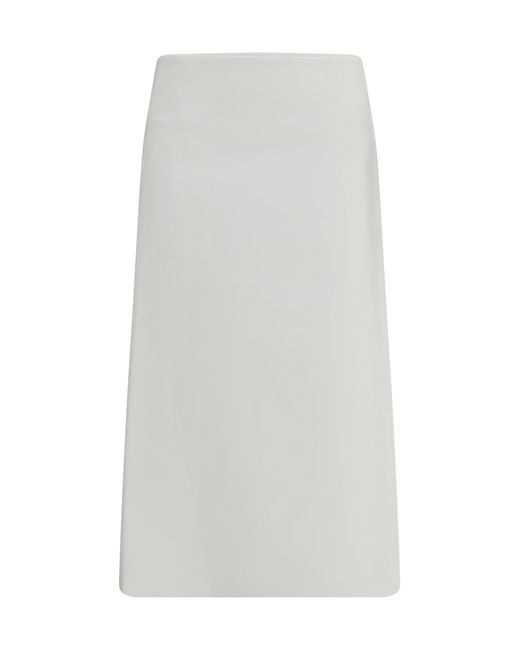 Rier White Bonded Cotton Skirt