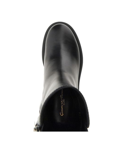 Gianvito Rossi Black 'Hiro' Leather Boots