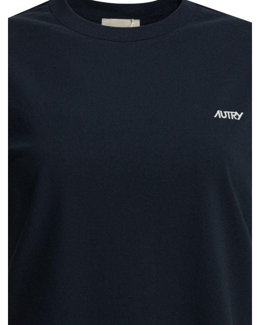 Autry Black Cotton T-Shirt