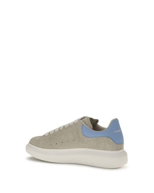 McQueen White Oversized Suede Sneakers