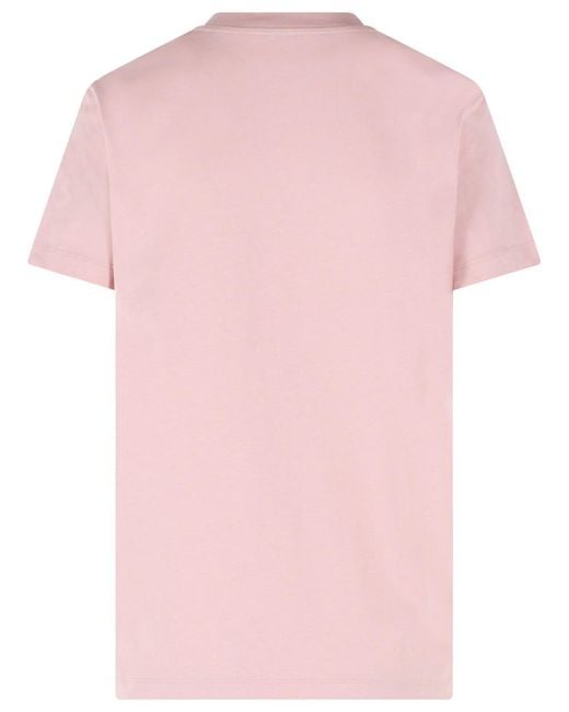 Moncler Pink Cotton T-Shirt
