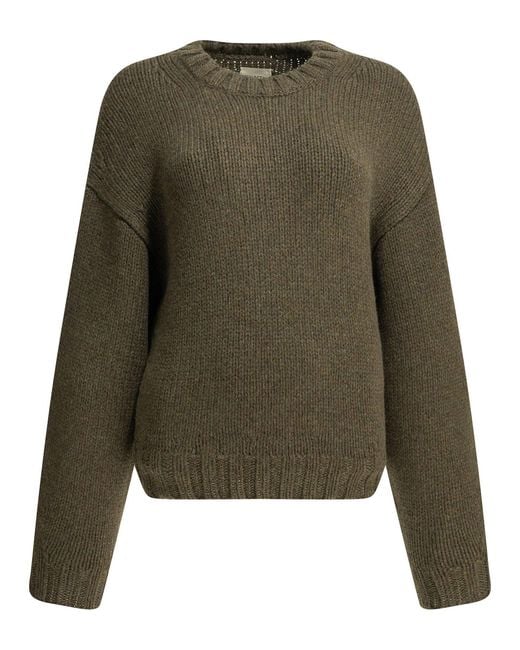 Khaite Green Gemma Crew-Neck Sweater