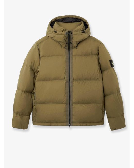 Stone Island Green Matt Ripstop Corduraâ Advanced Fabrics Down Jacket for men