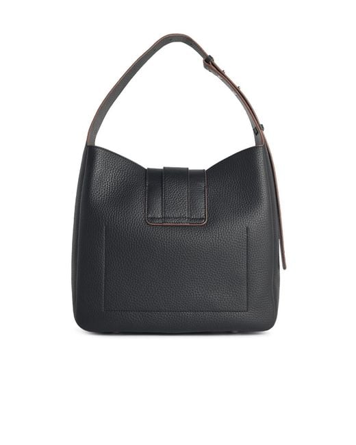 Hogan Black Hobo Trend Leather Bag