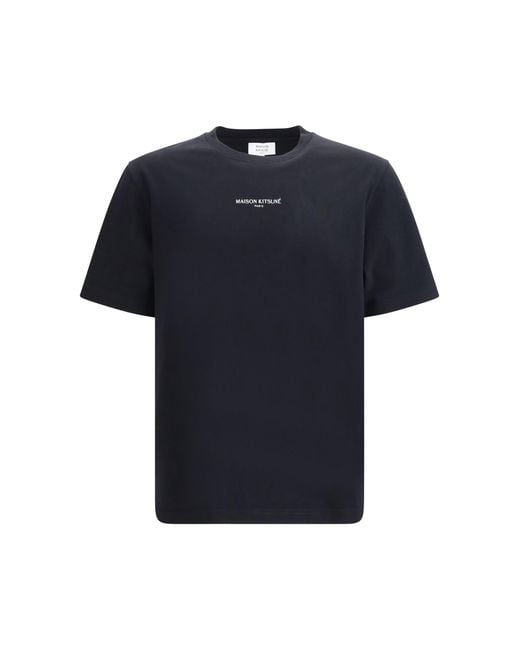 Maison Kitsuné Blue Cotton T-Shirt for men
