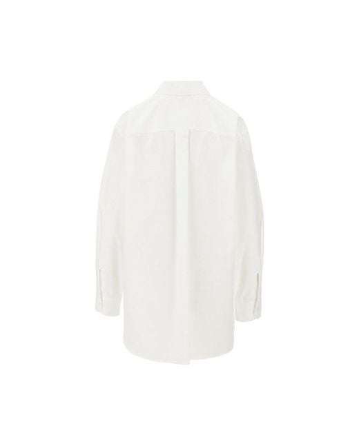 Emporio Armani White Oversized Poplin Shirt