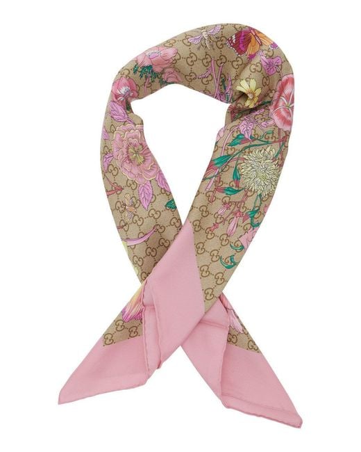 Gucci Pink Silk Foulard