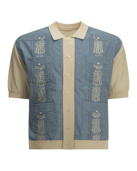 Kapital Blue Cuba Casual Shirt Light for men