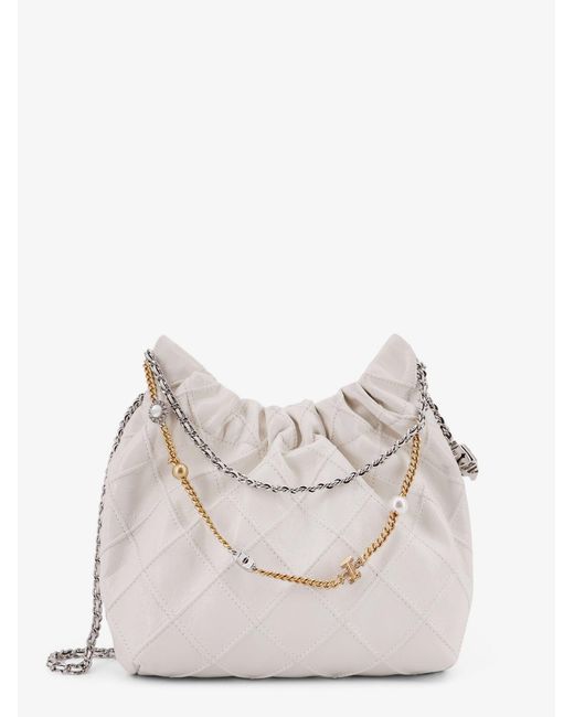 Women's Natural Fleming Mini Hobo Leather Crossbody Bag