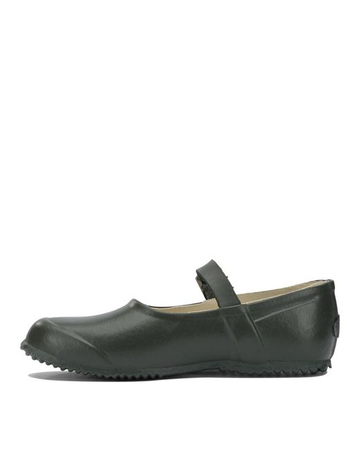 Superga Green Rubber Cotton Lined Ballerinas