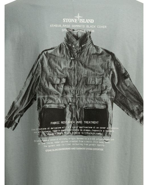 Stone Island Gray Archivio Crew-Neck T-Shirt Light for men