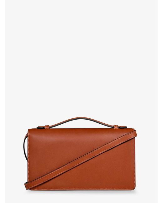 Céline Brown Triomphe Leather Crossbody Bag