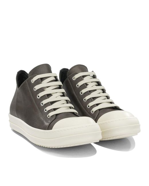 Rick Owens Gray Low Sneaks Sneakers for men
