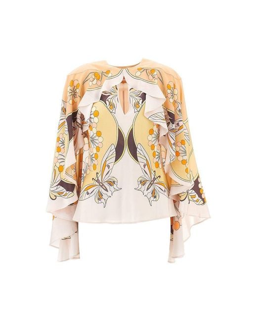 Women's Metallic Crepe De Chine 'Magic' Top