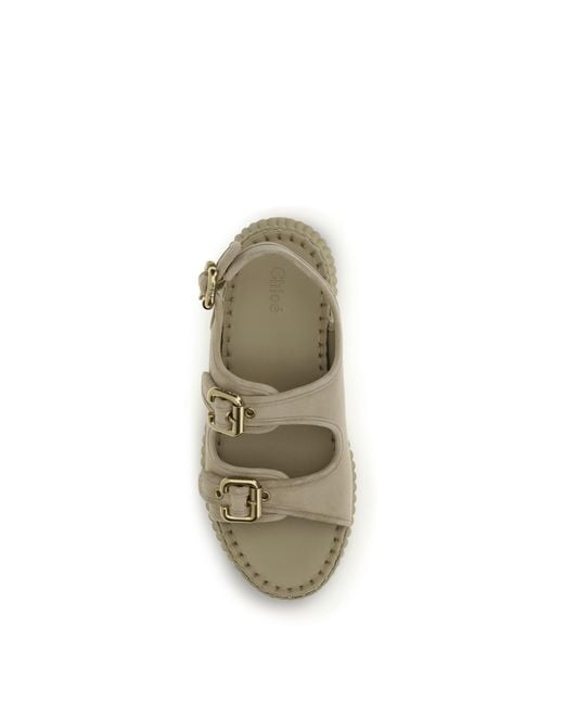 Chloé Metallic Chloã Nama Wedge Sandals