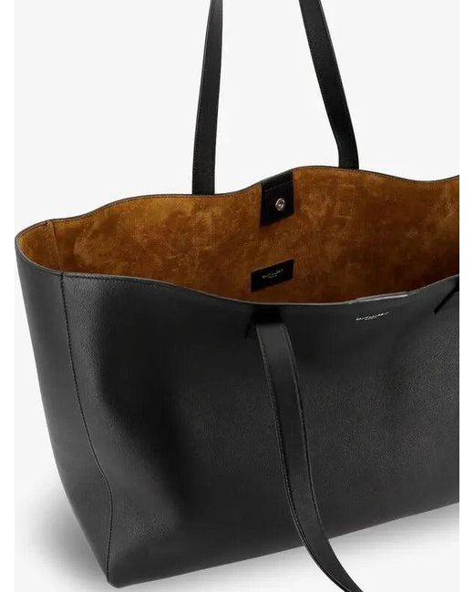Saint Laurent Black Large Leather Shoulder Bag for men