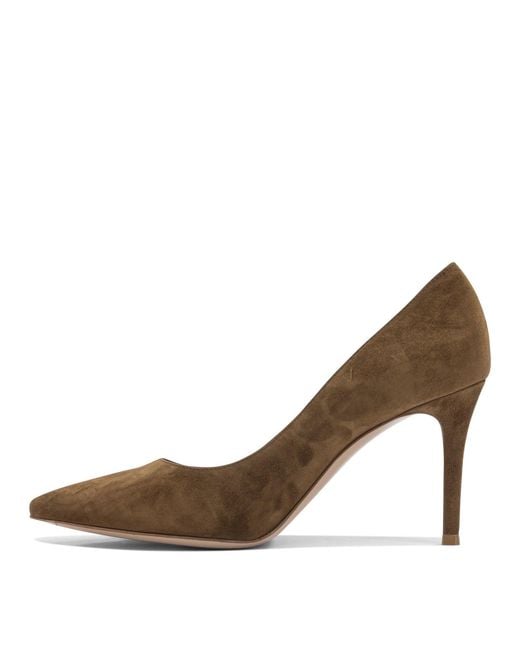Gianvito Rossi Brown "Gianvito 85 Mm" Pumps