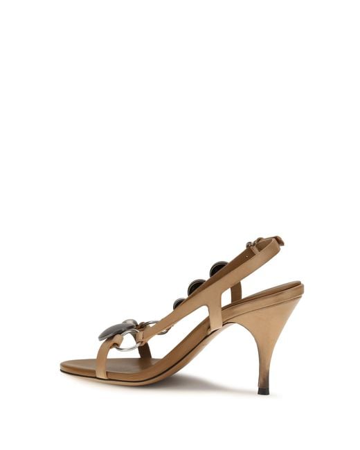 Miu Miu White Leather Sandals