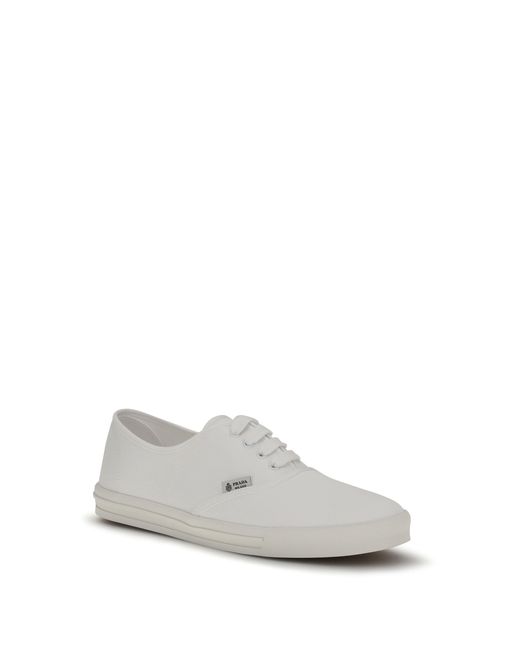 Prada White Drill Sneakers