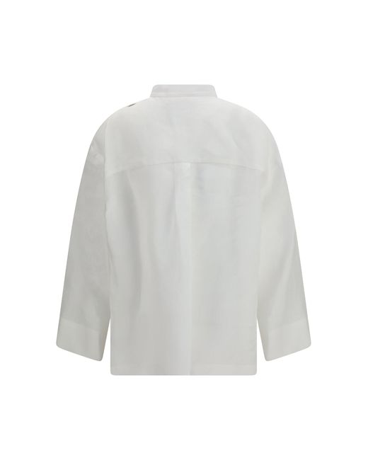 Max Mara White 'S Maxmara Smmcantico Linen Shirt