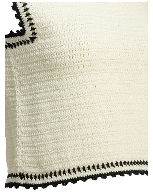 Céline White Triomphe Knitted Top