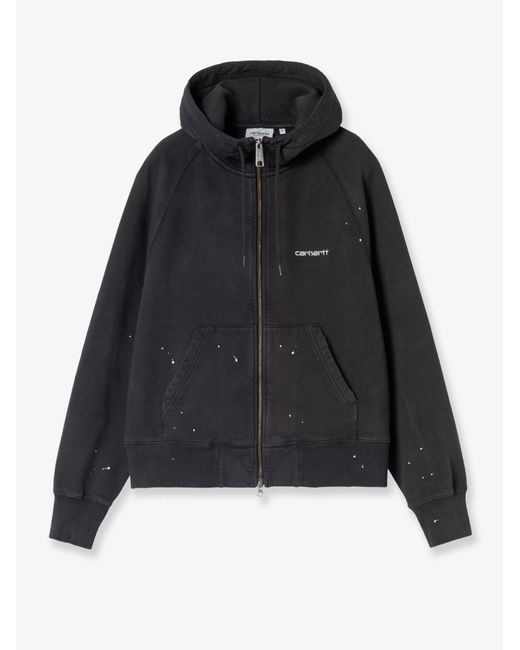 Women's Black Hooded Painter Sweatshirt