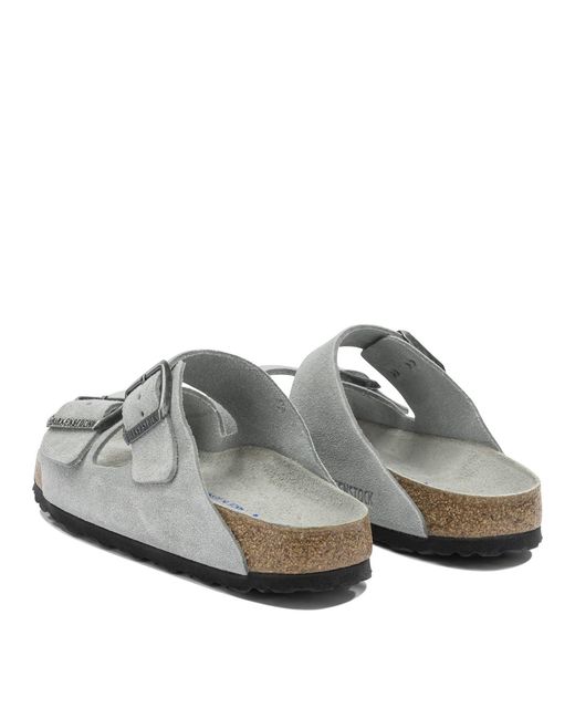 Birkenstock White "Arizona" Low Sandals