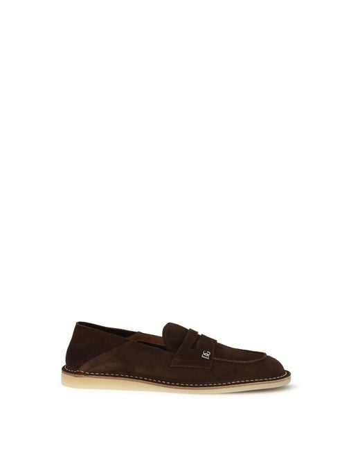 Dolce & Gabbana Multicolor Suede Loafers for men