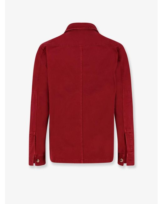 TONYWACK Red Oversize Cotton Shirt for men